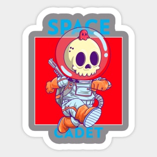 Space Cadet Skeleton Sticker